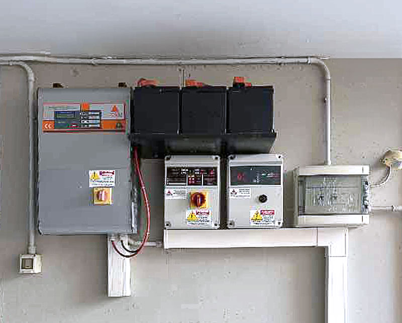 Pannello di controllo della stazione di sollevamento acque a servizio del Condominio Gorizia, Lonigo (VI)