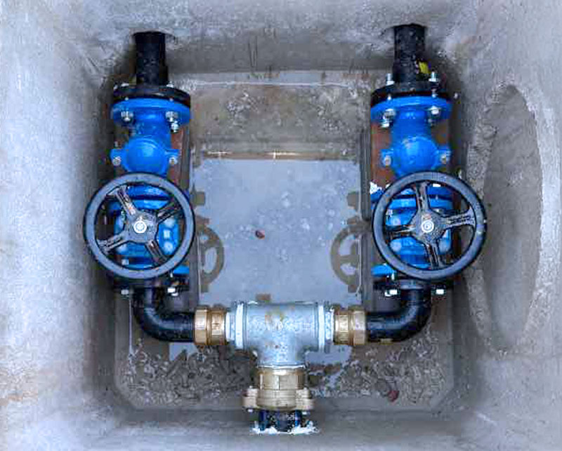 Pozzetto di scarico in stazione di sollevamento acque nere in appartamenti a Vicenza