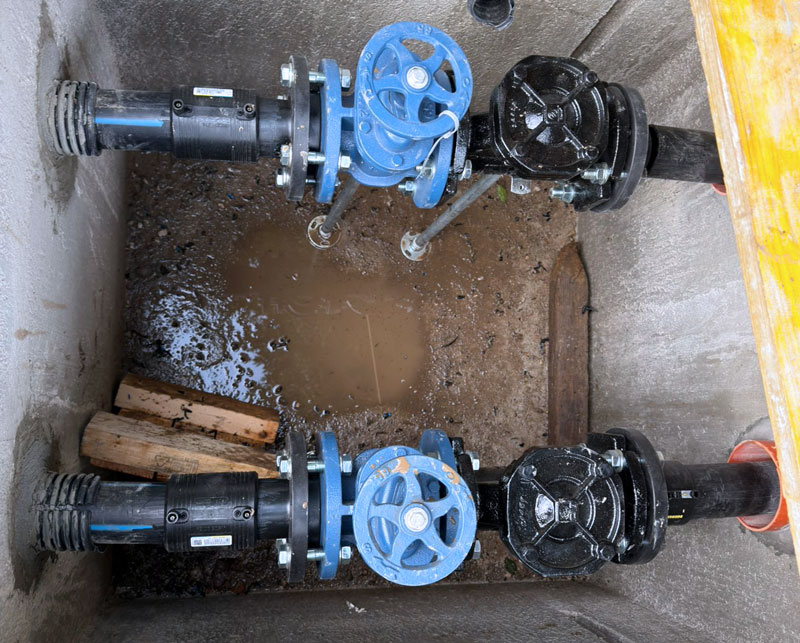 Pozzetti fognari in impianto di sollevamento acque nere per Castello Bissari Sforza