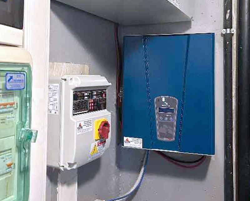 Contatore telecontrollo impianti per sistema antiallagamento in condominio Fattorie San Valentino, Costabissara